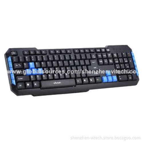 Popular and Hot Sale Computer Keyboard with 10 Media Keys